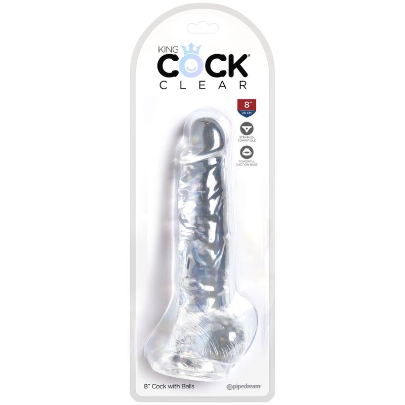 KING COCK - CLEAR PÊNIS REALÍSTICO COM BOLAS 16.5 CM TRANSPARENTE - Image 5