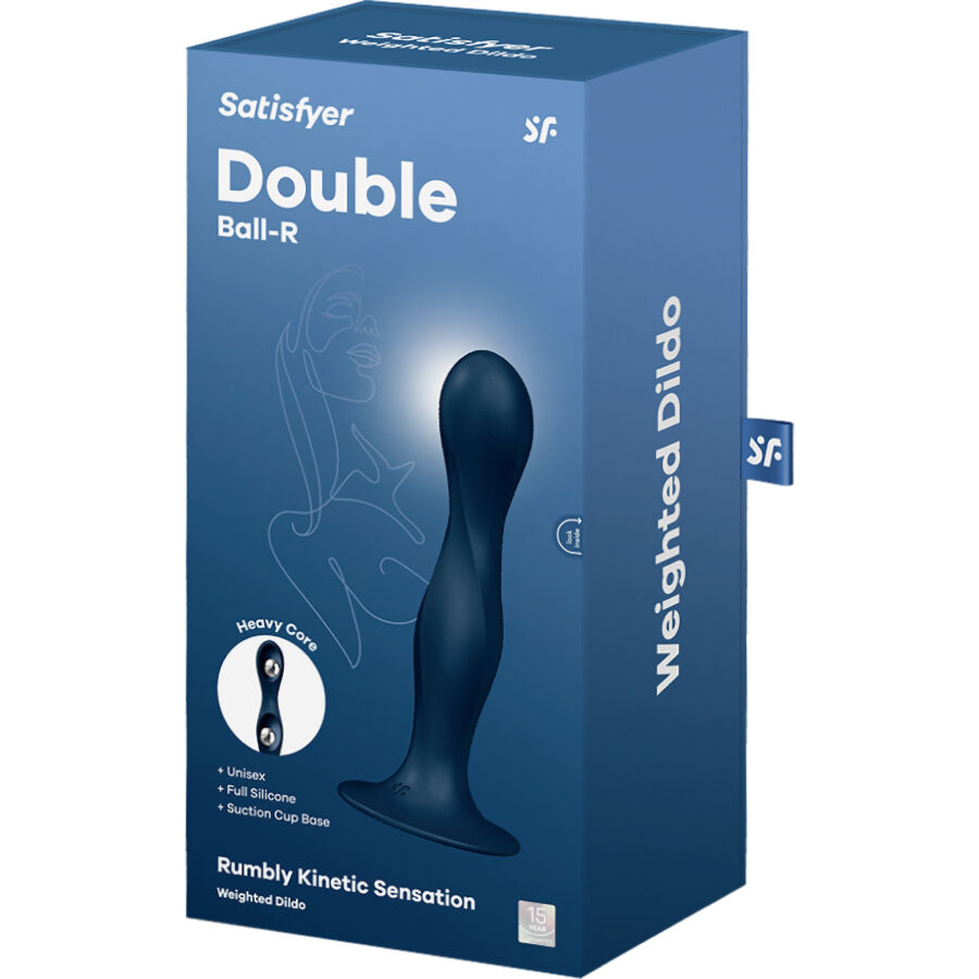 SATISFYER - DILDO DE SILICONE DUPLA BALL-R GARNET - Image 8