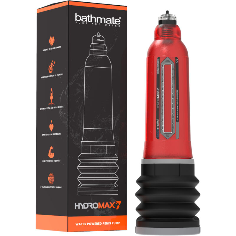 BATHMATE - HYDROMAX 7 BOMBA DE AUMENTO DO PÊNIS VERMELHA - Image 2