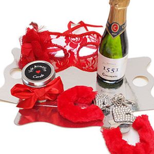 INEDIT - EROTIC KIT RED VENETIAN MASK