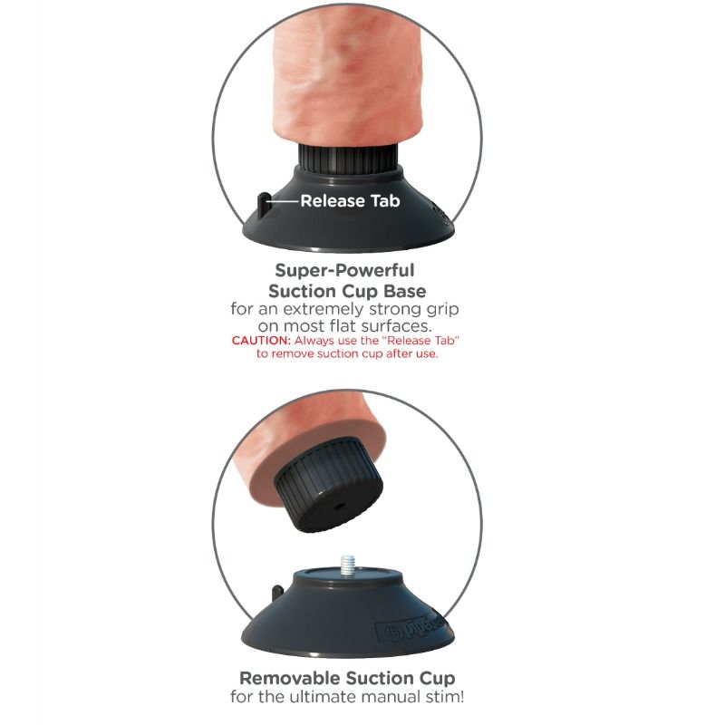 KING COCK - VIBRADOR DILDO 23 CM NATURAL - Image 4