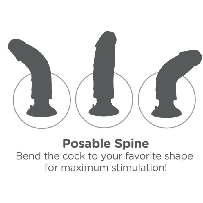 KING COCK - VIBRADOR DILDO 23 CM NATURAL - Image 6