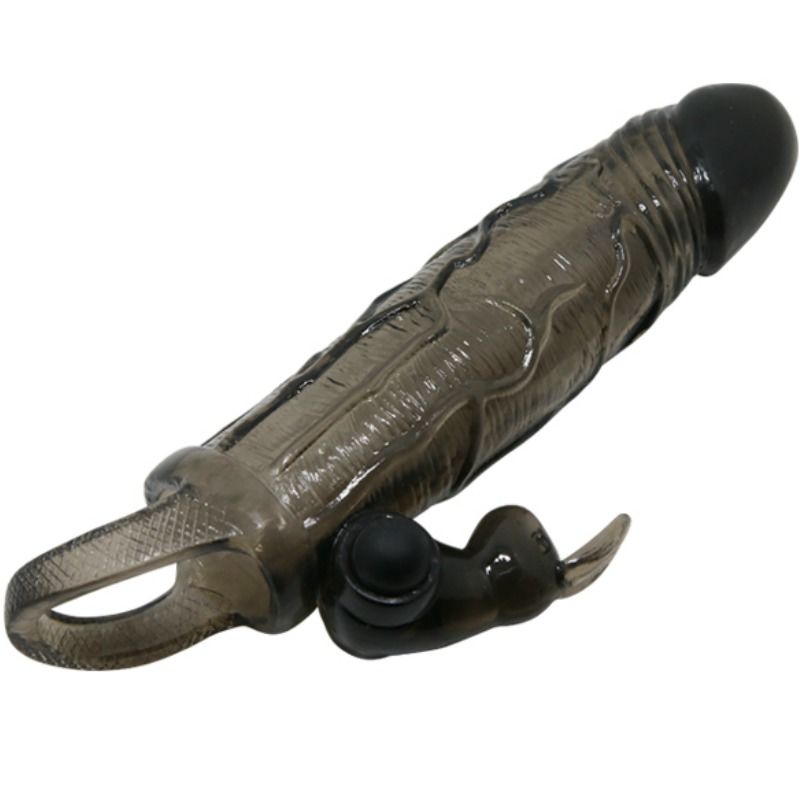 BAILE - CAPA PARA PÉNIS BRAVE MAN COM COELHO PRETO 16.5 CM - Image 4