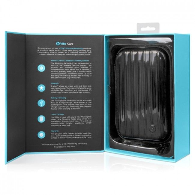 B-VIBE - PLUG ANAL DE CONTROLE REMOTO RIMMING PETITE PRETO - Image 6