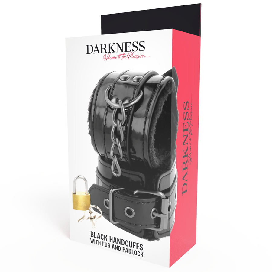 DARKNESS - ALGEMAS DE COURO AJUSTVEIS PRETAS COM CADEADO - Image 6