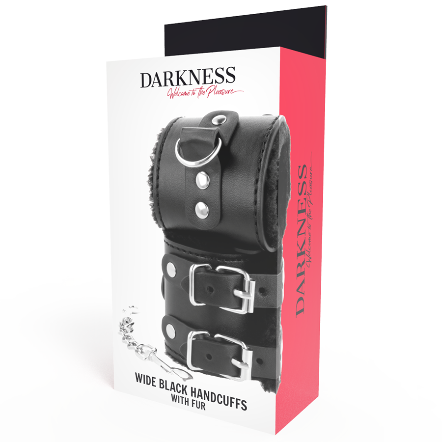 DARKNESS - ALGEMAS DE COURO AJUSTVEIS PRETAS COM FORRO - Image 6