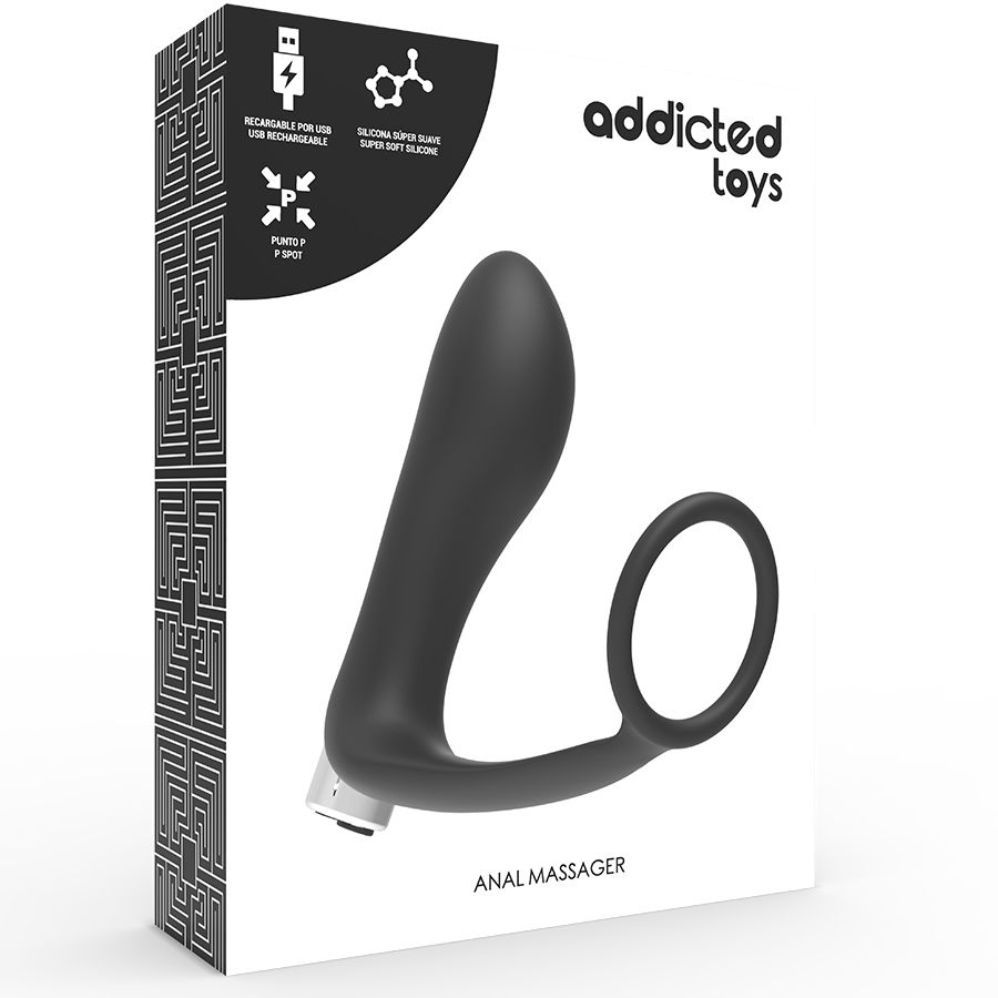 ADDICTED TOYS -VIBRADOR PROSTTICO VIBRADOR RECARREGVEL - MODELO 1 - PRETO - Image 6