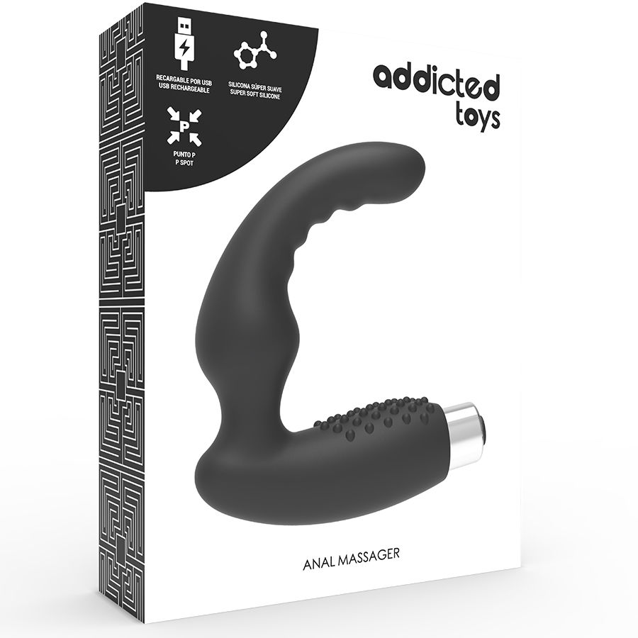 ADDICTED TOYS - VIBRADOR PROSTTICO VIBRADOR RECARREGVEL - MODELO 2 - PRETO - Image 5