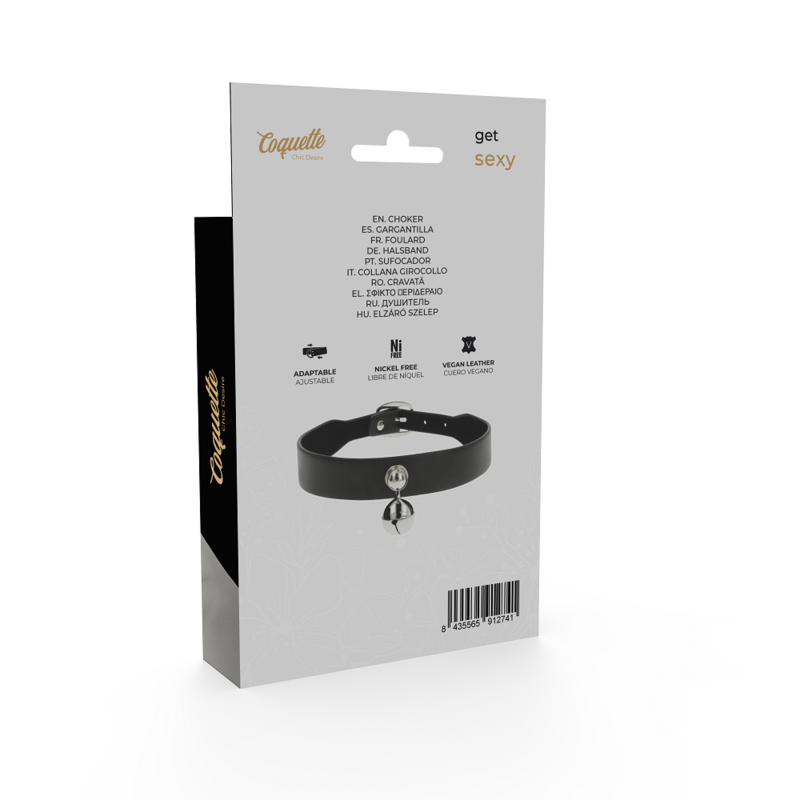 COQUETTE - CHIC DESIRE COLAR DE COURO VEGANO MULHER ACESSÓRIO DE CHOCALHO - Image 6