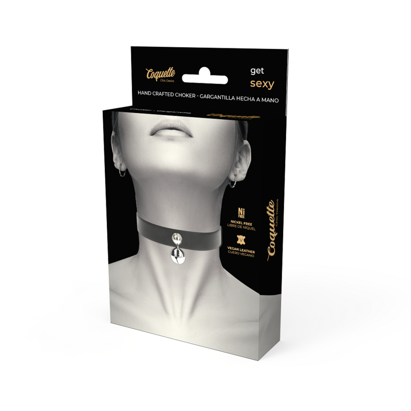 COQUETTE - CHIC DESIRE COLAR DE COURO VEGANO MULHER ACESSÓRIO DE CHOCALHO - Image 5