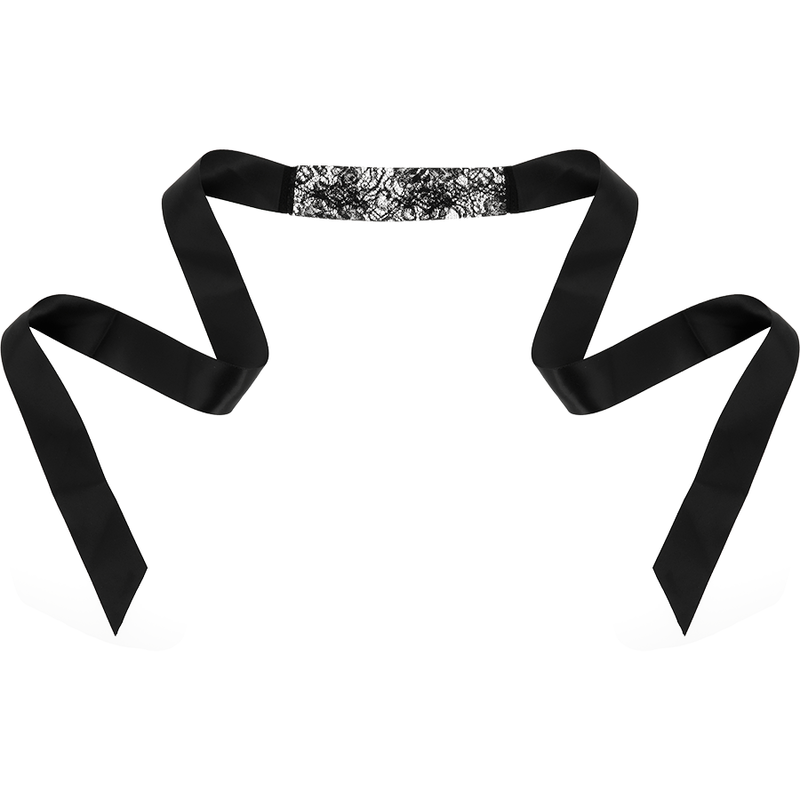 COQUETTE CHIC DESIRE - MSCARA DE RENDA PRETA COM FITA - Image 3