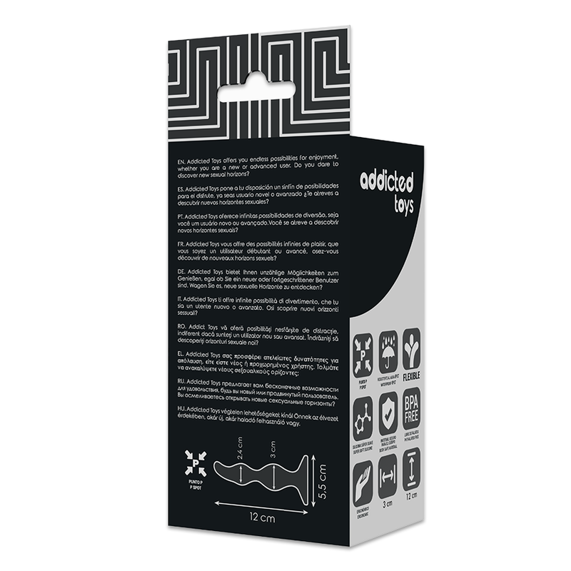 ADDICTED TOYS - PLUG SEXUAL ANAL 12 CM PRETO - Image 6
