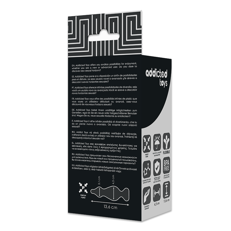 ADDICTED TOYS - PLUG ANAL SEXUAL 13.6 CM PRETO - Image 6