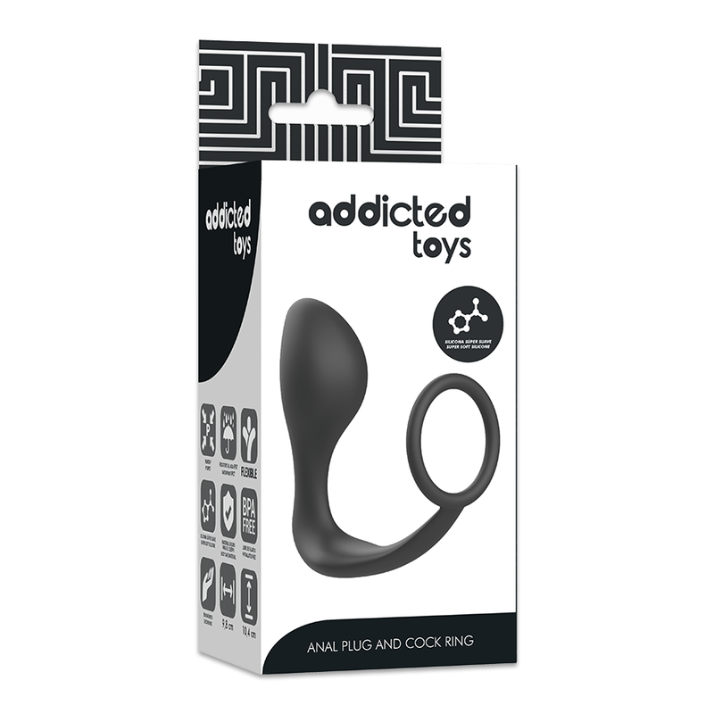 ADDICTED TOYS - PLUG ANAL COM ANEL DE SILICONE PRETO - Image 6